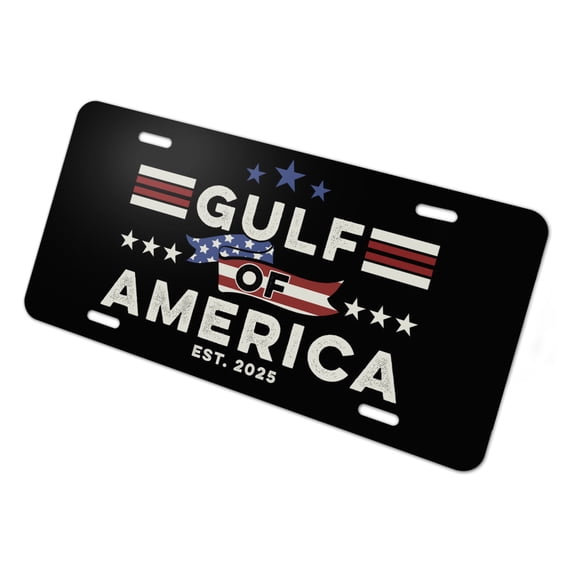Gulf of America Est. 2025 Novelty Metal Vanity Tag License Plate