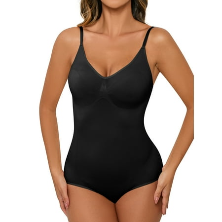 

SAYFUT Bodysuit for Women Tummy Control Shapewear Seamless Sculpting Thong Body Shaper