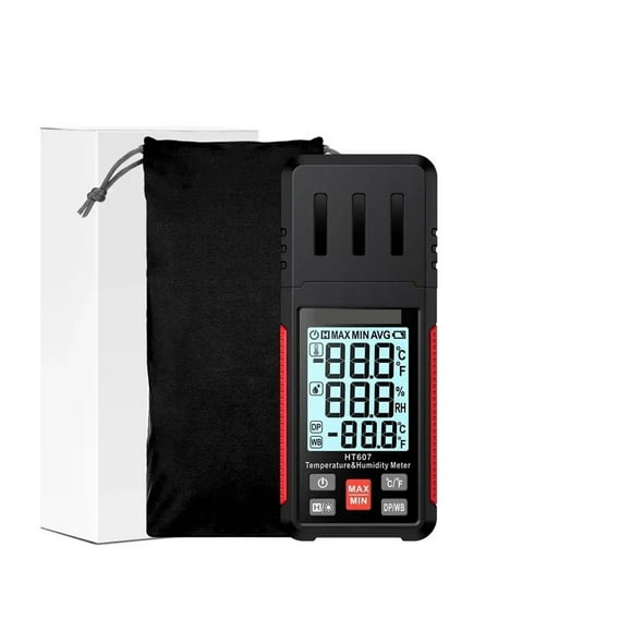 Digital Temperature Humidity Meter Precision Digital Hygrometer with Ambient Point Humidity Meter
