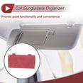 thumbnail image 3 of Estuche para gafas de sol de coche Unique Bargains con visera magnética universal, estuche protector de gafas de ante negro 7.09"x3.54" 1 Pcs, 3 of 7
