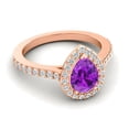 thumbnail image 3 of 1.35 Carat Natural Diamond Amethyst Gemstone Wonderful Engagement Ring for Women Solid 14K Rose Gold Size 11.5 by Diamond-Capitals, 3 of 8