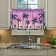 thumbnail image 5 of Coolnut Palm Tree Kitchen Curtains 2 Panels, UV Protected Tier Curtains Half Window Curtains Kitchen Tiers for Guest Room Bathroom Sink Laundry Room Basement,24 x 27 Inch, 5 of 6