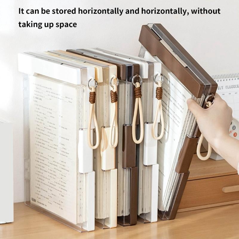 CEORPER Double Layer ABS Document with Clipboard Portable File Organiser Storage Box