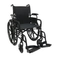 thumbnail image 1 of Silla de ruedas ultraligera Karman Healthcare 802-DY de 13.6 kg con reposapiés extraíble, color negro, asiento de 45 x 40 cm, 1 of 4