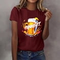thumbnail image 2 of Levmjia Women's Beer Graphic T-Shirt Casual Short Sleeve Top, Funny "PROSSiT" Print Cotton-Like Tee, Loose Fit Round Neck Breathable Shirt for Women S-3XL, 2 of 3