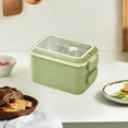 thumbnail image 5 of RKSTN Plastic Microwave Lunch Border Student Bento Box Children Sealed Fruit Box Salad Box Work Microwave Lunch Box Chopsticks Dip Container Cute Kids Bento Lunch Box, 5 of 5