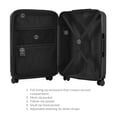 thumbnail image 3 of iFLY Roam 20" Expandable Hardside Spinner Carry-On Luggage, Black, 3 of 8