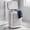 White and Gray, variant on LEDREM Rolling Laundry Hamper with Wheels, 19.8 Gal Slim Plastic Basket with Lid, for Bathroom Bedroom Dorm, White and Gray