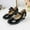 Black, variant on CHUOU Girls High Heeled Shoes Children Leather Shoes Princess Dress Shoes Primary School Students Single Shoes