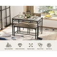 Lofka Kitchen Table with 2 Chairs and Bench with Storage Rack for
