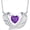 02-Amethyst, variant on CACA LADY Wing Necklace for Women 925 Sterling Silver Tourmaline Wing Necklace October Birthstone Jewelry for Mom Wedding for Bride