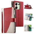 thumbnail image 2 of Funda cartera GANGXUN para Xiaomi Redmi Note 13 4G , cuero PU con tarjetero, cremallera, correa de mano, soporte y protección 1247°, 2 of 6