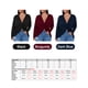 thumbnail image 2 of Camiseta de manga larga para mujer Cuello en V Torcido Irregular Tallas grandes Casual Tops Abanopi Camiseta mujer, 2 of 7