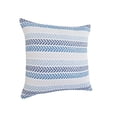 thumbnail image 3 of Ox Bay Ariya Blue/Ivory Chevron Cotton Adult Decorative Throw Pillow, 3 of 14