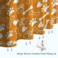 thumbnail image 6 of Yellow Puppy Dog Food Footprints Shower Curtain 84"x72" ,Bathroom Decorative Shower Curtains Set with 12 Hooks,Modern Waterproof Washable Shower Curtain, 6 of 6