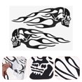 thumbnail image 3 of 2pcs Fire Skull Stickers Motorcycle Oil Tank Decorative Stickers Body Decals, 3 of 7
