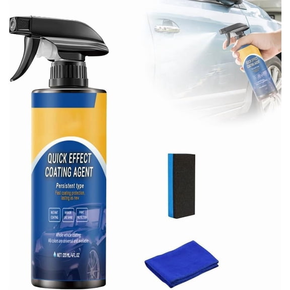Car Coating Spray for Shine & Protection - Advanced Quick-Acting Coating Agent, Waterless Wash & Wax, Oil Film Remover, Glass Cleaner, Paint Protection Spray for Cars, Boats & Motorcycles