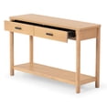 thumbnail image 3 of Safavieh Jaylessa Solid Wood 2 Drawer Console Table in Natural, 3 of 13