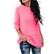 thumbnail image 5 of Suéter elegante de otoño para mujer, suéter cálido de color sólido, cuello redondo, manga larga, suéter de punto, blusa de talla grande, ropa hipster para mujer, 5 of 5