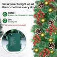 thumbnail image 5 of Jripae Pre-Lit Christmas Garland with Lights, 50 LEDs 9FT Christmas Garland Battery Operated Christmas Decoration Lighted Garland for Stairs Railing Fireplace Mantle Front Door Home Holiday Decor, 5 of 8