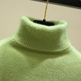 thumbnail image 4 of MexChoioe Women's Sweaters Turtleneck Fuzzy Plush Knit Long Sleeve Hi‑Lo Hem Pullover for Women, 4 of 6
