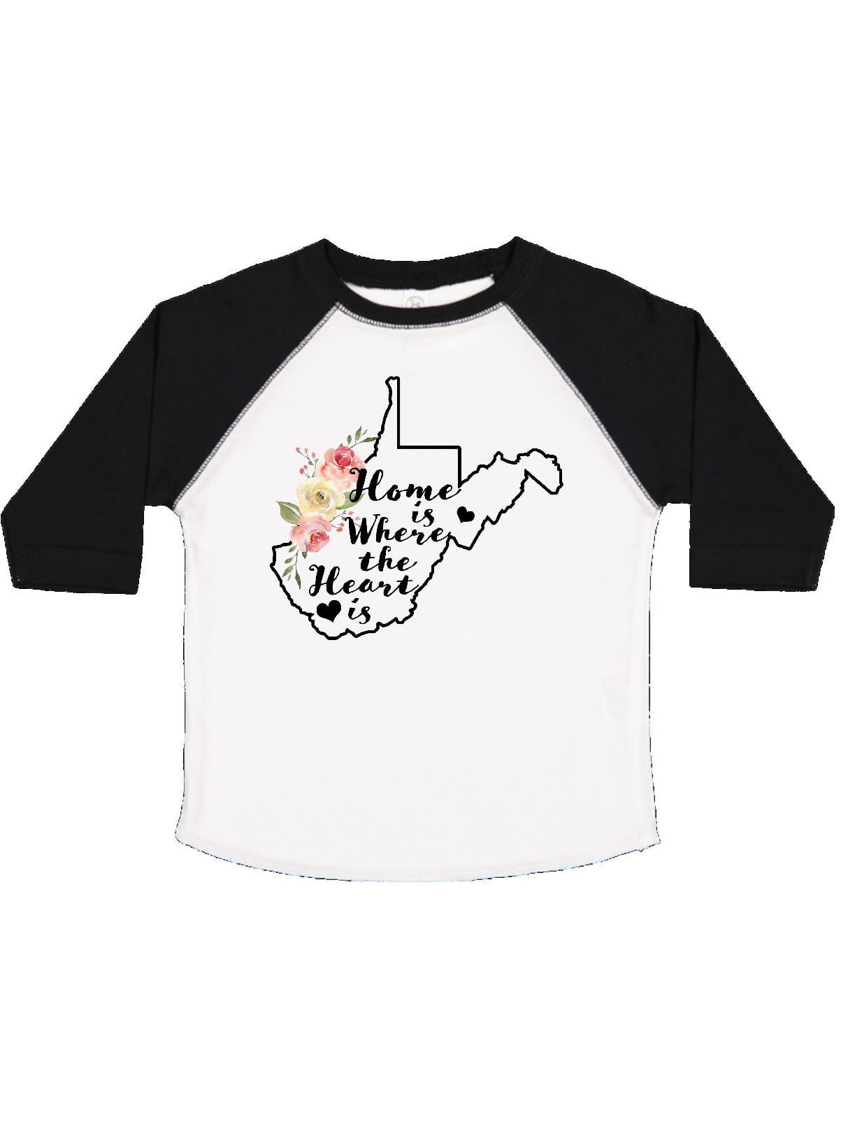 inktastic West Virginia Home is Where The Heart is with Watercolor Baby T-Shirt