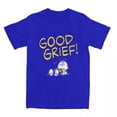 thumbnail image 3 of Camisetas para hombre y mujer, Peanuts, Charlie Brown, Good Grief, Snoopy, 100 % algodón, camisetas de manga corta, camisetas de cuello redondo, regalo de cumpleaños, 3 of 5