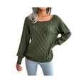 thumbnail image 2 of Qmyliery Women  Knit Pullover with Buttons Decoration, Loose Version Casual Style Spring Clothing, 2 of 6