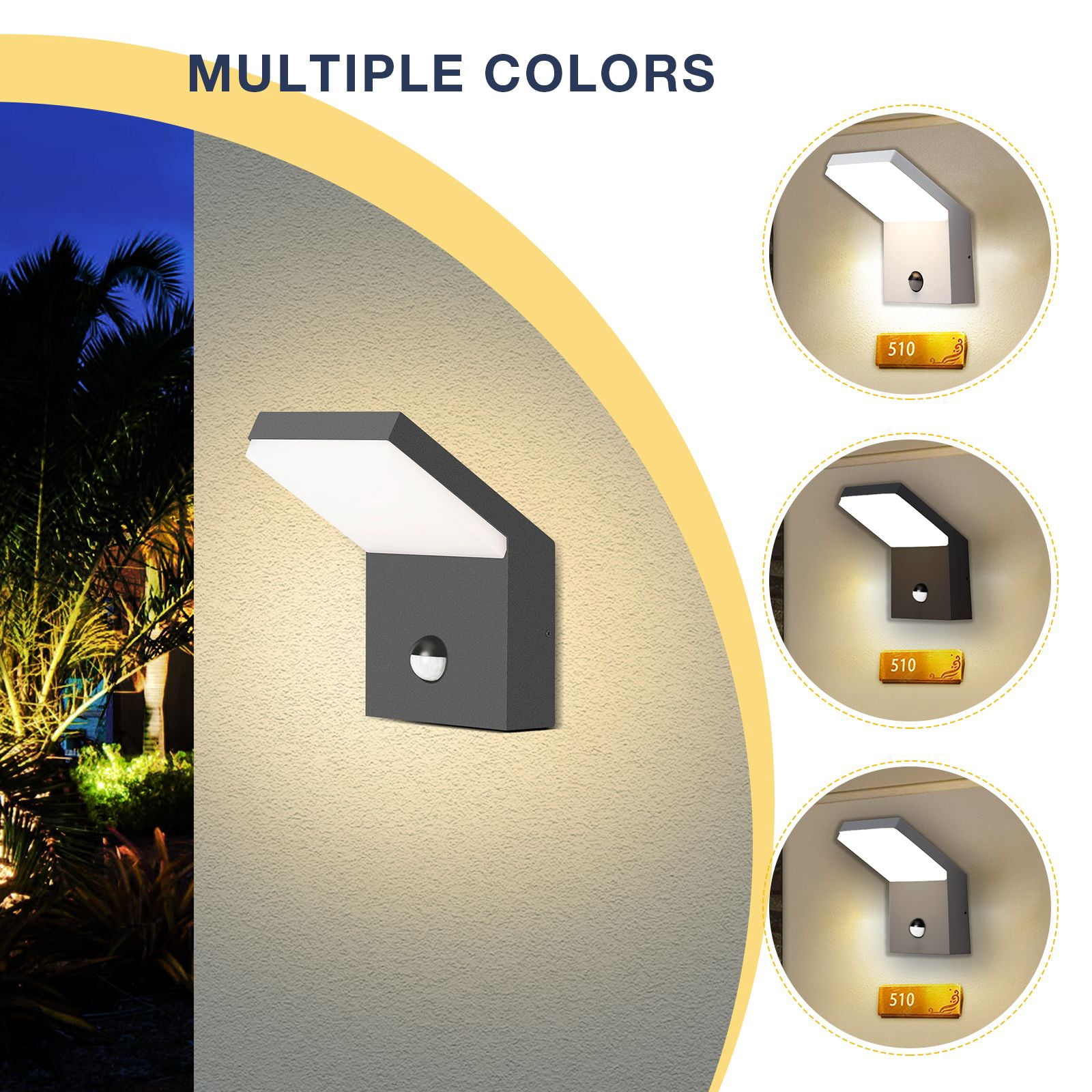 Wall Light Outdoor LED Wall Mount Lamp Wall Sconce with Motion Sensor