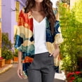 thumbnail image 2 of Breezora Blouse Imprimée pour Femmes avec Manches Bouffantes, Cardigan Léger pour Superposition et Décontracté Taille TG Rouge, 2 of 5
