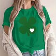 thumbnail image 4 of Camiseta de Manga Corta de Cuello Redondo Impresa de Primavera Superior de las Mujeres, Mezcla Ligera de Poliéster para Uso Diario Y de Fiesta Casual, 4 of 9