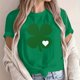 thumbnail image 4 of Camiseta de Manga Corta de Cuello Redondo Impresa de Primavera Superior de las Mujeres, Mezcla Ligera de Poliéster para Uso Diario Y de Fiesta Casual, 4 of 9