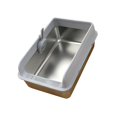 thumbnail image 1 of TISHITA Cat Litter Box Anti Splashing Sturdy Kitty Litter Pan for Kittens Kitty Cats Light Gray, 1 of 8