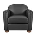 thumbnail image 3 of New Pacific Direct Grandora Top Grain Leather Accent Arm Chair in Stolm Black, 3 of 10