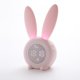 thumbnail image 1 of Reloj despertador de inducción con forma de conejo, ajuste automático inteligente de luz de respiración, visualización automática de hora y temperatura, control por voz o vibración (rosa), 1 of 5