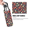 thumbnail image 4 of Yayeee 20oz Insulated Water Bottle Double Wall Stainless Steel with Flip Straw Lid, Red Floral, 4 of 7