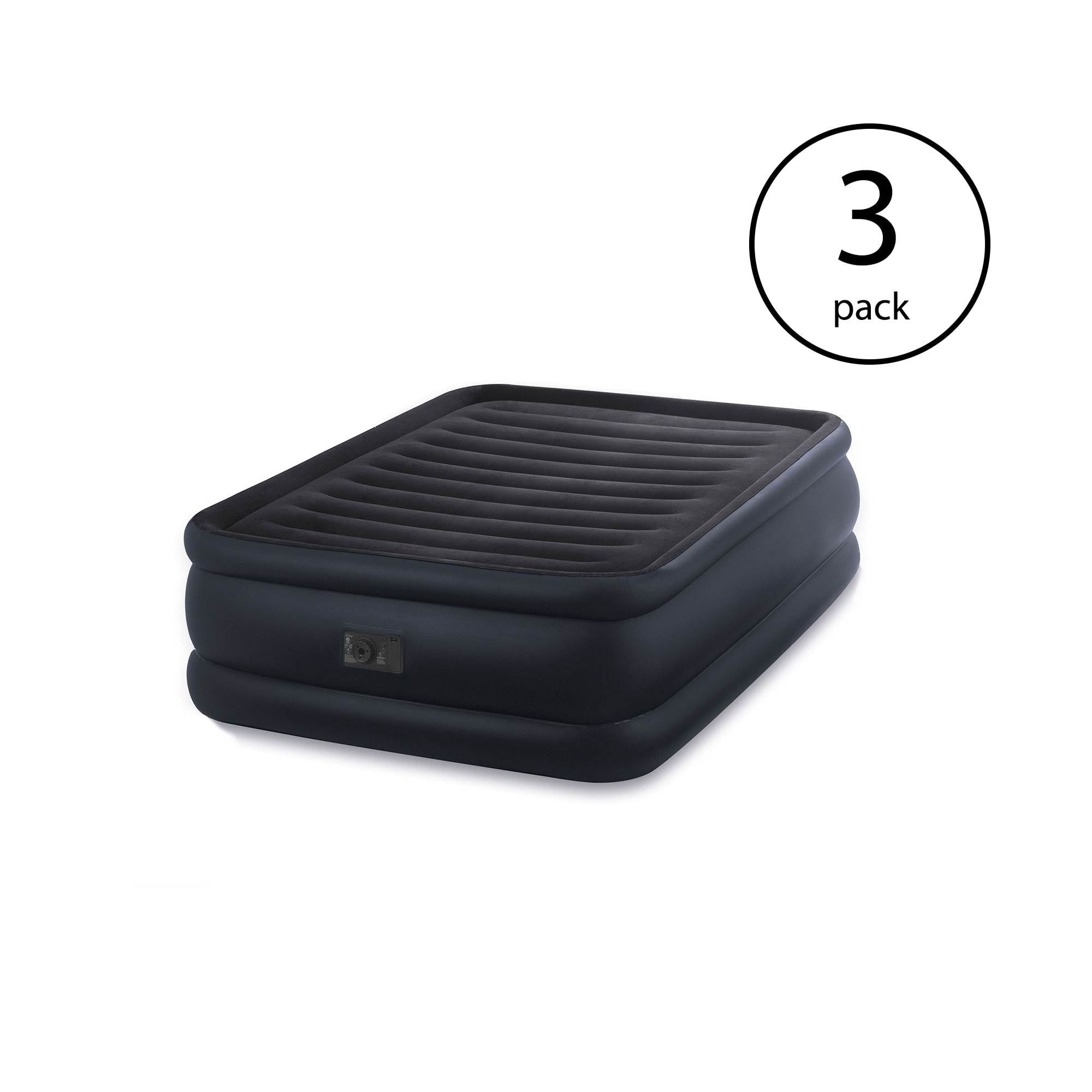 Intex 22" Raised Queen FiberTech Downy Air Mattress with BuiltIn Pump