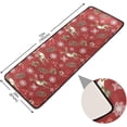 thumbnail image 2 of SKYSONIC 2X6 Feet Red Christmas Deer Runner Rug with Rubber Backing, Winter Snowflakes Animal Non Slip Entryway Rug Runner Washable Soft Area Rug Carpet for Hallway Bedroom Kitchen Decor, 2 of 6