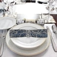 thumbnail image 3 of Wabjtamset Of 6 Metal Napkin Ring Holder With Hollow Out Design (silver), 3 of 5