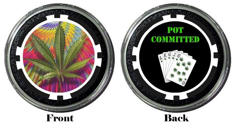 Pot Committed Protector Holdem Poker Chip/Card Cover Card Guard 