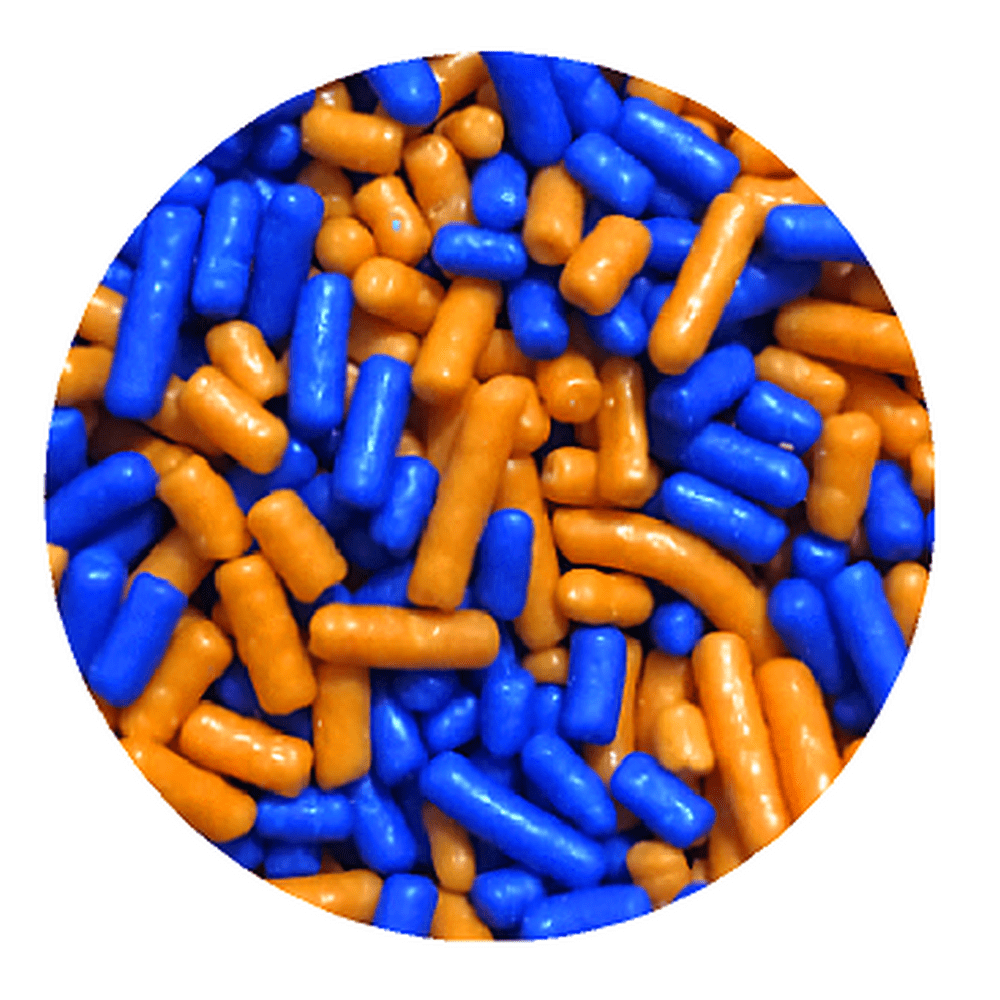 Sprinkle Deco® Orange and Blue Cake Pop Cookie Cupcake Cakes SemiSweet