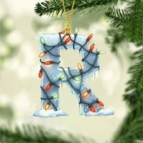 Kbndieu Initial Ornaments Christmas Tree Ornaments, Christmas Letter Ornaments for Christmas Tree Decorations, Christmas Hanging Decor R