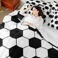 thumbnail image 4 of Castle Fairy Female Men Soccer Game Twin Bedding Sets 7-Piece,Sport Gamer Football Bedding Comforter Set Microfiber,Geometric Honeycomb Hexagon Breathable Sheet Sets,Lightweight Room Decor, 4 of 8