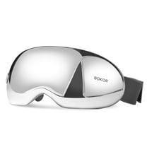 BOKOR Eye Massager with Heat & Bluetooth - FSA/HSA Eligible, Shiatsu Massage for Migraine Relief, Eye Strain, Dark Circles - Rechargeable Eye Mask for Sleep Aid & Relaxation Gift