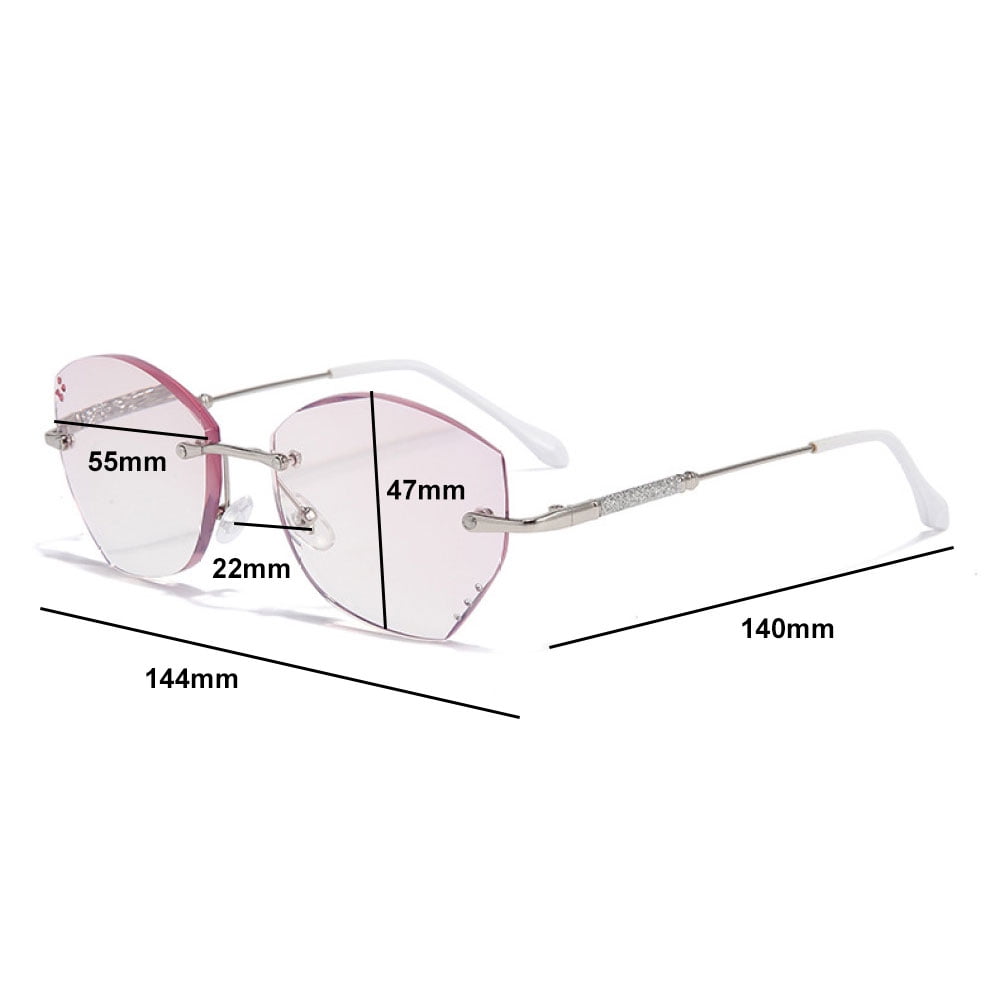 Butterfly Diamond Silver Reading Glasses 3.50 Gradient Pink  display picture 2