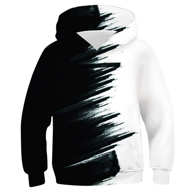Cowsor Boys' Printed Long Sleeve Hoodie – Round Neck Cool Style (4-14Y)