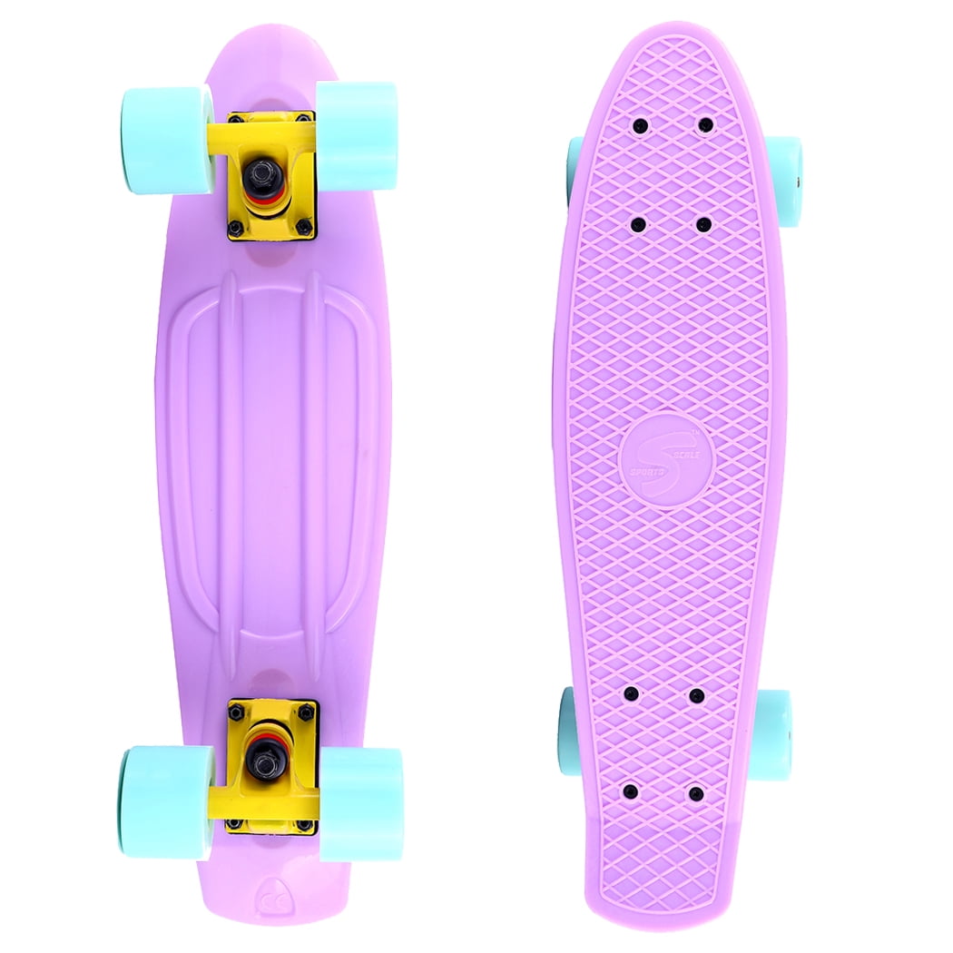 Penny Skateboard Plastic Original Purple Pink Yellow Cruiser Skateboard 22'' ... 