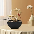 thumbnail image 2 of Indoor Water Feature,Desk Waterfall Fountain Circulating Tabletop Feature ing Craft Ornament USB Powered Lotus Leaf Dragonfly Shaped with LED Light for Living Room Home Office, 2 of 9