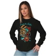 thumbnail image 4 of Break the Rules Japanese Mask Tattoo Plus Size Long Sleeve Graphic Tee Shirt Brisco Brands 2X, 4 of 5