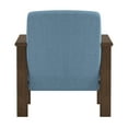 thumbnail image 3 of Amerllia Blue Fabric Upholstery Solid Wood Accent Chair, 3 of 7
